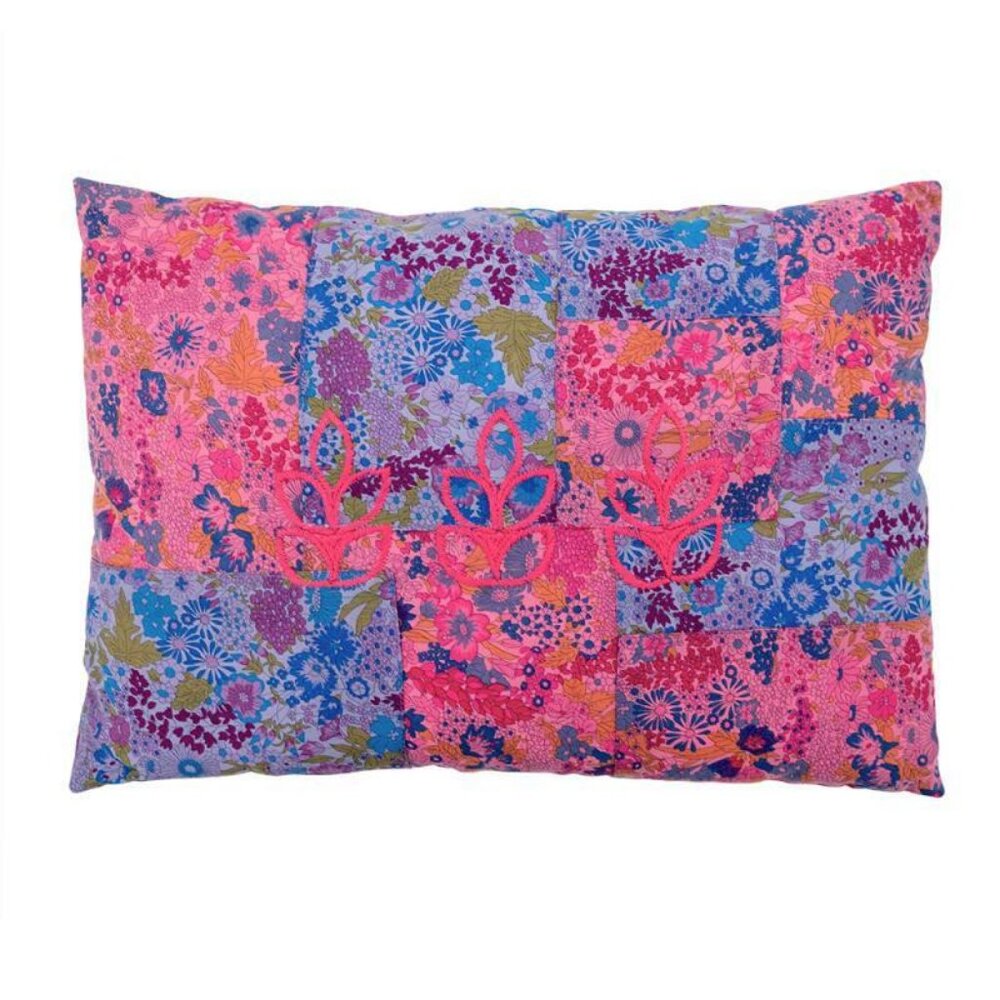 Blueberry-fuchsia cushion